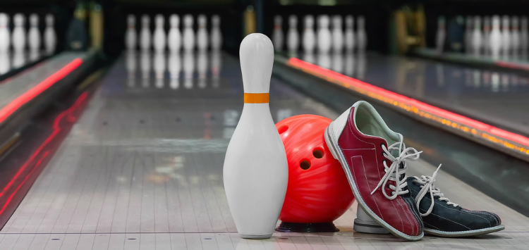 bowling ball and shoes